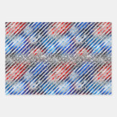4 juli Vuurwerk Zilveren Glitter Onafhankelijkheid Inpakpapier Vel (Voorkant 2)