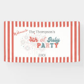 4 juli Vuurwerkbanner Spandoek (Horizontaal)