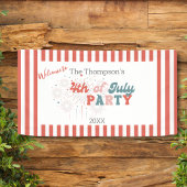 4 juli Vuurwerkbanner Spandoek
