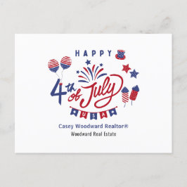 4 juli Waardering en Verwijzing Marketing Feestdagenkaart