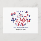 4 juli Waardering en Verwijzing Marketing Feestdagenkaart (Voorkant)