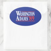 4 juli Washington Adams Campaign Bumpersticker Ovale Sticker (Tas)