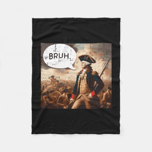 4 juli washington bruh grappige meme vrouwen manne fleece deken (Voorkant)