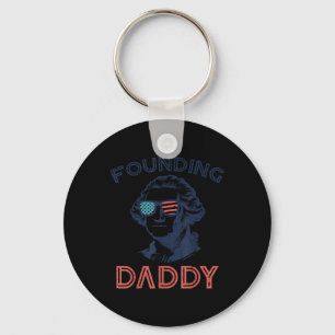 4 juli Washington Oprichter Daddy Patriot Mannen Sleutelhanger