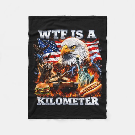 4 juli Wat op aarde is een kilometer Grappig Fleece Deken (Voorkant)