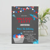 4 juli waterballonpartij Uitnodiging (Staand voorkant)