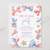 4 juli Waterverf Schattige Ballonfeest Kaart (Voorkant)