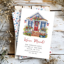 4 juli We hebben verplaatst Flat Aankondiging Kaar