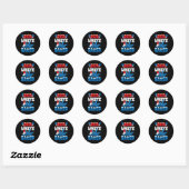 4 Juli Weed Red White Byked Funny Ronde Sticker (Vel)