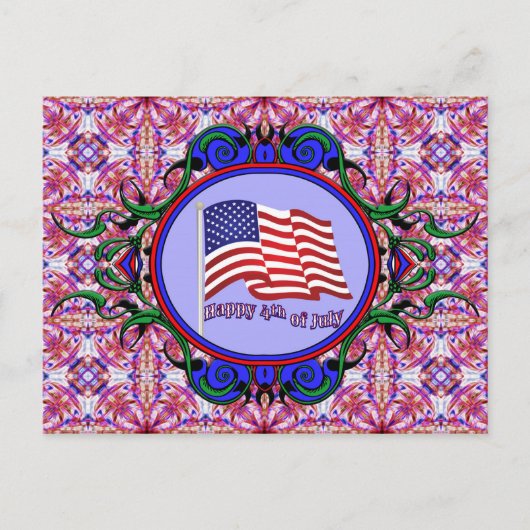 4 juli Wenskaart Briefkaart (Voorkant)