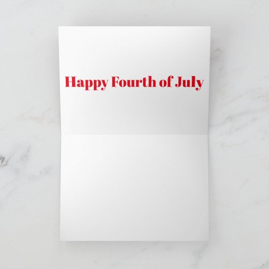 4 juli Wenskaart Kaart (Binnen)