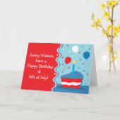 4 juli Wenskaart op de verjaardag van de geboorte Kaart (Gele Bloem)