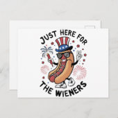 4 juli Wieners USA Amerikaanse vlag Patriottisch Briefkaart (Voorkant / Achterkant)
