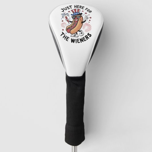 4 juli Wieners USA Amerikaanse vlag Patriottisch Golfheadcover (Voorkant)