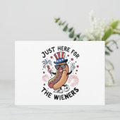 4 juli Wieners USA Amerikaanse vlag Patriottisch Kaart (Staand voorkant)