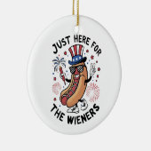 4 juli Wieners USA Amerikaanse vlag Patriottisch Keramisch Ornament (Rechts)