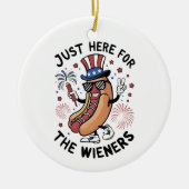 4 juli Wieners USA Amerikaanse vlag Patriottisch Keramisch Ornament (Voorkant)