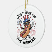 4 juli Wieners USA Amerikaanse vlag Patriottisch Keramisch Ornament (Links)