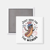 4 juli Wieners USA Amerikaanse vlag Patriottisch Magneet (Voorkant / Achterkant)