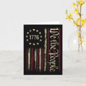 4 Juli wij de mensen Amerikaans 1776 Oud Amerika Kaart (Gele Bloem)