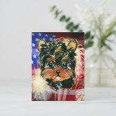 4 juli YORKIE POO Briefkaart (Staand voorkant)