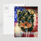 4 juli YORKIE POO Briefkaart (Voorkant / Achterkant)