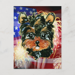 4 juli YORKIE POO Briefkaart