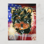 4 juli YORKIE POO Briefkaart (Voorkant)