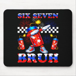4 juli zes zeven bruh vuurwerk dabbing 67 muismat