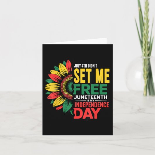 4 juli zette me vrij van juni Mijn Ondedig Kaart (Voorkant)