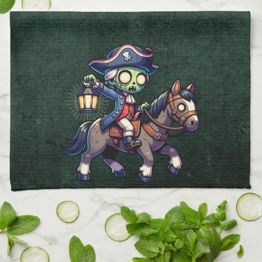 4 juli Zombie Theedoek (Gevouwen)