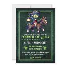 4 juli Zombie Uitnodiging