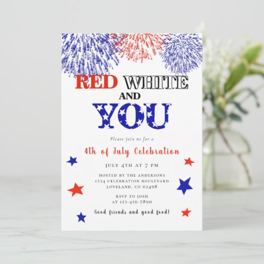 4 juli Zomer BBQ Kaart (Staand voorkant)