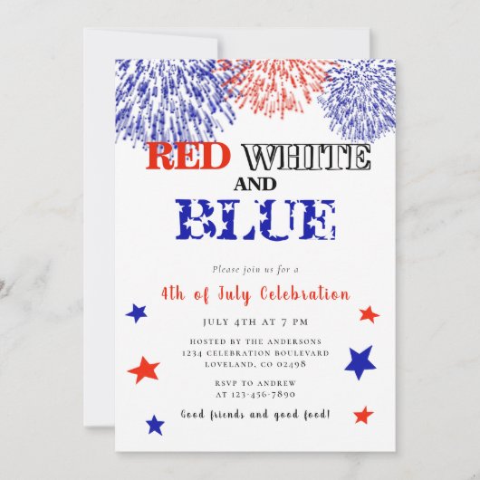 4 juli Zomer BBQ Kaart (Voorkant)