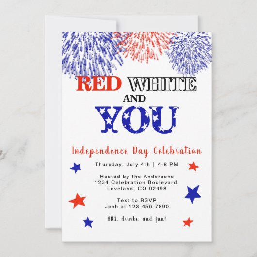 4 juli Zomer BBQ Kaart (Voorkant)