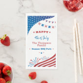 4 juli Zomerfeest Rood Wit Blauw Patriottisch Servet (Insitu)