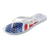 4 juli Zomerparade Rood Wit Blauw Teenslippers (Schuin)