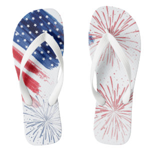 4 juli Zomerparade Rood Wit Blauw Teenslippers