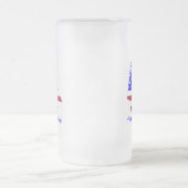 4 juli Zomerzeilboot rood, wit en blauw Matglas Bierpul (Center)