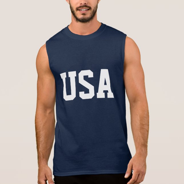 4 juli zonder mouwen shirt | Amerikaanse kleding (Voorkant)