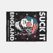 4 juli zuig-het Engeland shirt grappig George-wash Fleece Deken (Voorkant (Horizontaal))