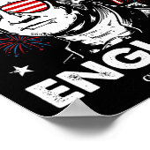 4 juli zuig-het-engeland shirt grappig George-wash Poster (Hoek)