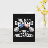 4 juli zwangerschapsshirt De man achter het vuur Kaart (Gele Bloem)