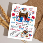 4 juli Zwembadfeest BBQ Viering van de vierde juli Kaart