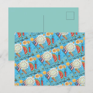 4 JULY GANG, PARADE EN FIREWORKS FEESTDAGENKAART