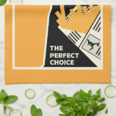 4 juni — Dag van de vissen en de chips Theedoek (Gevouwen)