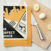 4 juni — Dag van de vissen en de chips Theedoek (Quarter Fold)