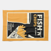 4 juni — Dag van de vissen en de chips Theedoek (Horizontaal)