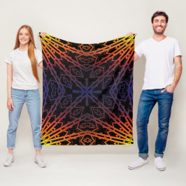4 Kante Regenboogkruis ( Regenboog ) Fleece Deken