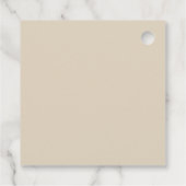 4 katten, visgraat beige bedankjes labels (Achterkant)